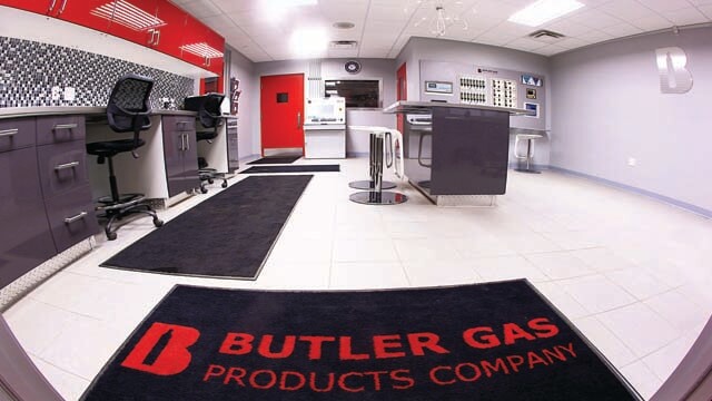 Butler Gas Products cylinder filling plant control room