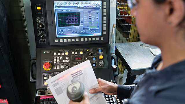 Close Up of Laser Barcode Operation in Shop 640x360 pixels