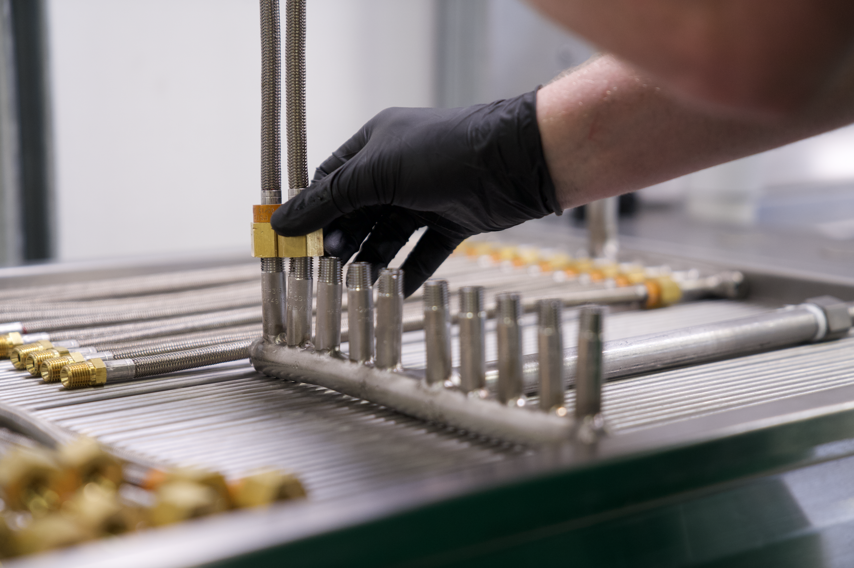 Flex Leads Being Loaded on Wash Rack