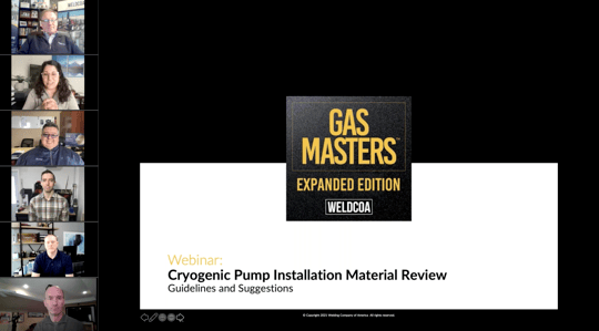 screen shot of Weldco's Gas Masters webinar
