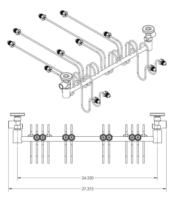 LowPro Manifold Engineering Drawing