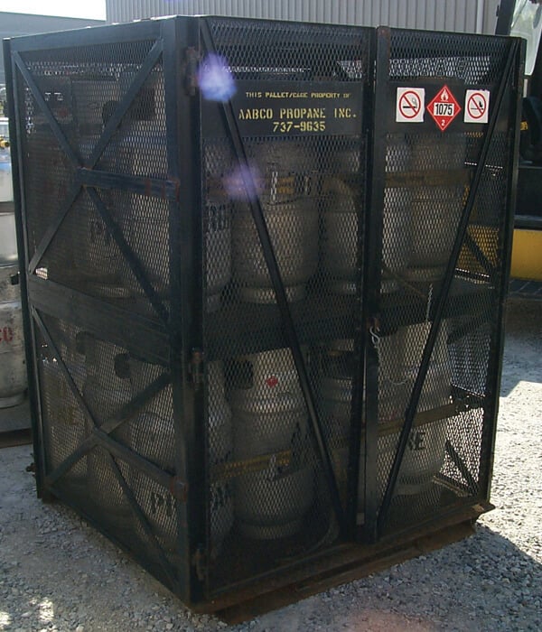 Propane Pallet Cage in use