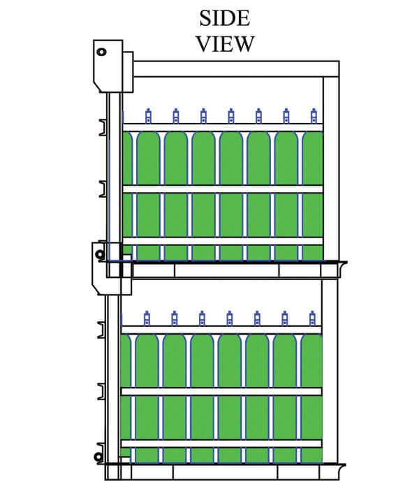 Stack-Loc Medical D&E Pallet Side View